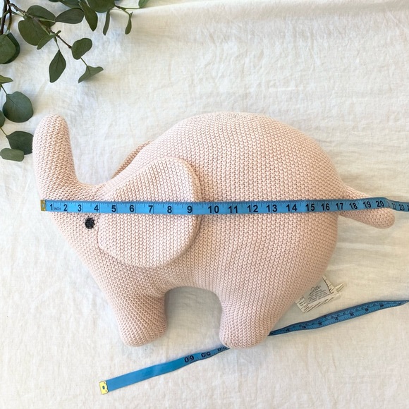 Frolics Knit Pink Elephant Pillow - Picture 4 of 12